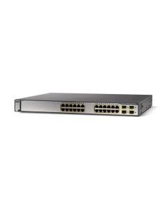  CISCO WS-C3750-24PS-S PoE Switch CCNA CNNP CCIE LAB Rack mounts Included